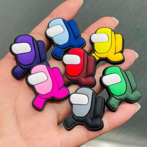 1Pcs Colorful Robot Shoe Charms Accessories Hot Games Shoe Decorations Cartoon Croc Jibz Popular Ornaments Kids Adult Gift