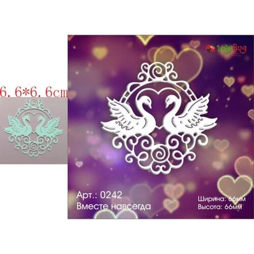 2 white swans in love Metal 2021 new diy die mold scrapbooking paper Making embossing tools die cuts crafts, for decoration