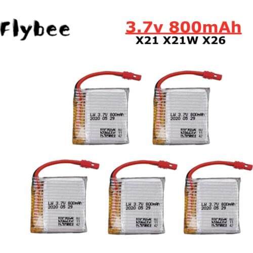 3.7V 800mAh lipo battery for SYMA X21 X21W x26 X26A RC drone quadcopter spare parts 3.7V battery 1pcs to 5pcs