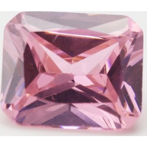 50PCS 3x5~13x18mm Octangle Princess Cut AAAAA Pink Color Loose Cubic Zirconia Gems CZ Stone For Jewelry Diy Stone