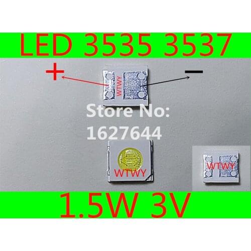 500pcs Original and new For COREACH LED 3535 3537 LED Backlight 1.5W 3V 110LM Cool white for LED LCD TV Backlight Application