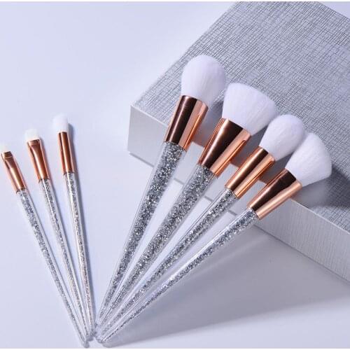 7pcs Diamond Unicorn Crystal Makeup Brushes Set Foundation Blending Powder Eye Face Brush Makeup Tool Kit maquillaje