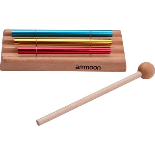 7-Tone Tabletop Chimes Meditation Chime Colorful Wind Bell Children Educational Musical Toy Percussion Instrument with Mallet