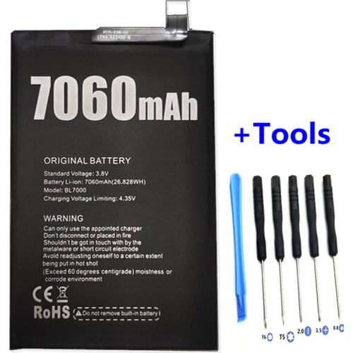 High Quality 100% New 7060mAh BL 7000 Battery For Doogee BL7000 Smart Phone In Stock +Tracking number