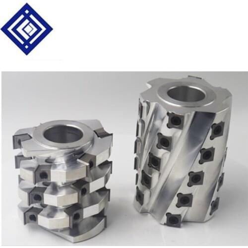 Aluminum Alloy Carbide Cutting Tool Planer Helical Spiral Cutter Head Wood Reversible-Spiral Blade Sprial Planing Cutter Head