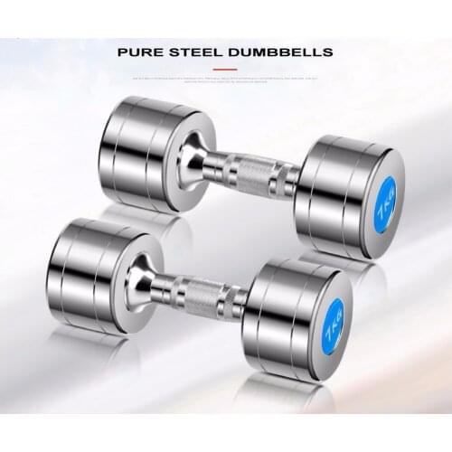 Free shipping high quality pure steel dumbbell, 10kgs dumbbells*2pcs, body building dumbbell(pair)