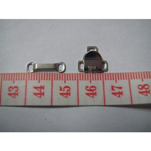 Free shipping garment hooks Small size plating silver color apparel sewing brass material Pants trousers hook 50set