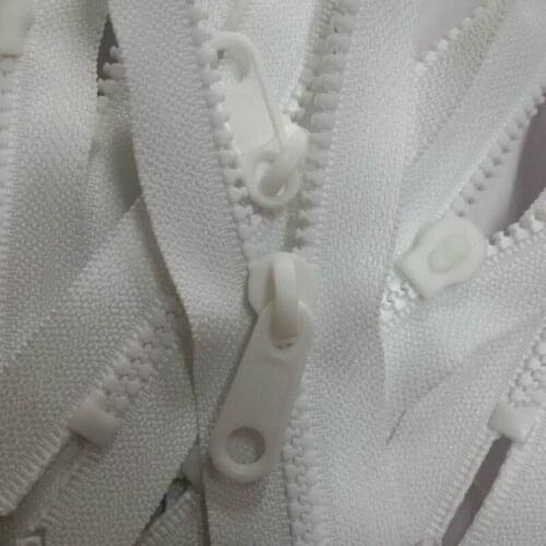 50pcs/lot All Plastic Zipper Resin Black White Close End Electrostatic Clothes Pants Collar Tailoring Sewing Accessories