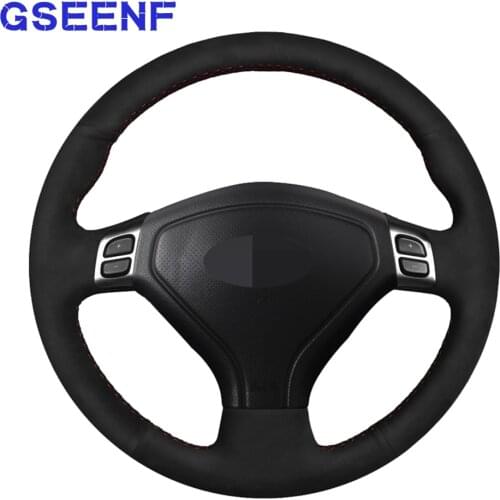 Car Steering Wheel Covers Wrap Black Suede For Subaru Forester 2005-2007 Outback 2005 2006 2007 Legacy 2005 2006 2007