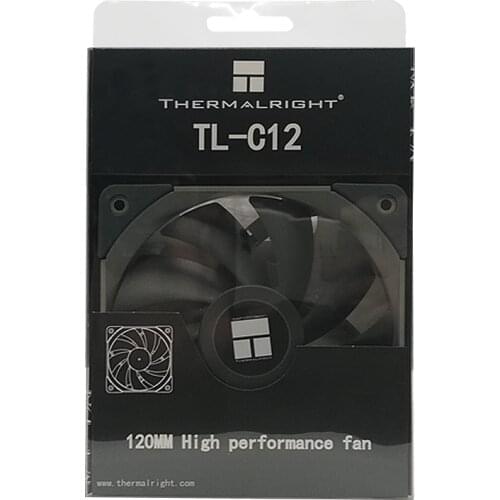 Thermalright PC Case PWM Fans,CPU Water cooling Cooler Radiator Fan No light,Black/White TL-C12