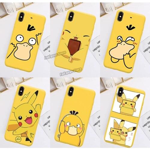 Pokemon Pokemon Reachable Duck Phone Case for IPhone 11 X XS XR 11pro 7 8 XSMAX 6Plus 6SPlus 6 6s Cute Cartoon Print Tpu Cover