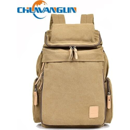 Chuwanglin Vintage Travel Climb Laptop Backpack Wash Canvas Backpack Male Retro Casual Rucksack Teenagers School Bags 2241358