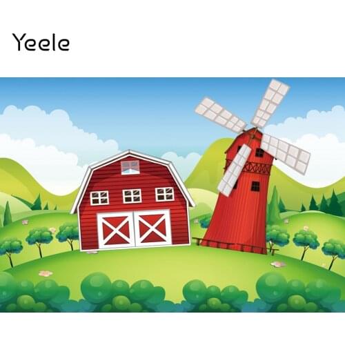 Yeele Sunshine Farm Theme Photography Backdrops Barn Barnyard House Windmill Kids Birthday Photocall Background For Photo Studio