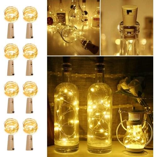 Wine Bottles String Lights Fairy DecorCopper Wire Starry Fairy Lights Battery Operated Lights for Bedroom Parties Wedding