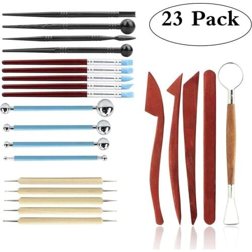 23PCS Polymer Clay Tools Plastilina Sculpting Tools Ceramic Pottery Tools Ceramica Clay Stacks Ceramic Sculpting Tools For Model