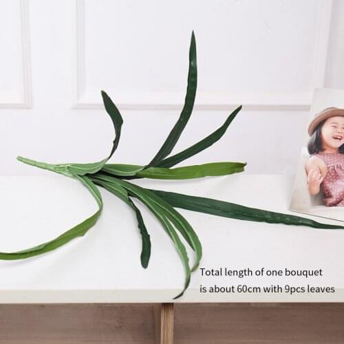 60cm Artificial Leaves Branch Silk Eucalyptus Leaf Long Gladiolus Green Grass Plants Whelan Floral Home Office Wedding Decor