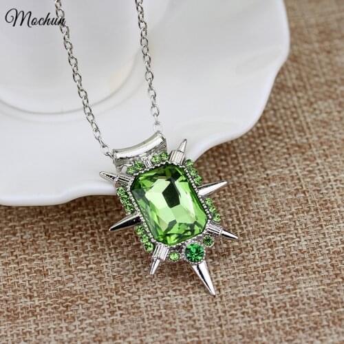 Movie Jewelry Nice Once upon a time wicked witch Zelena glinda glass pendant Necklace great Keepsake gift for fans