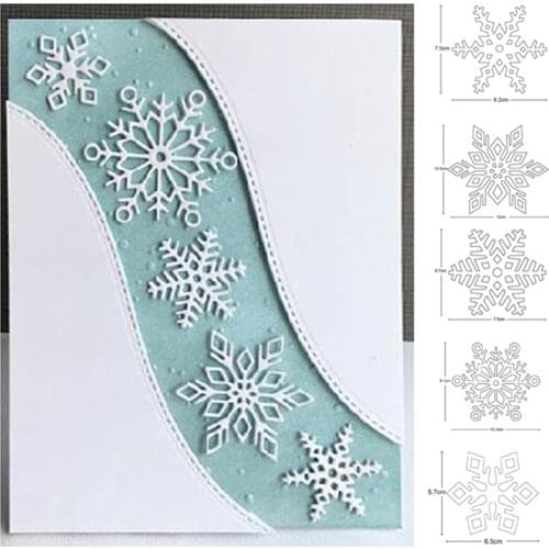 Metal cutting dies lace etched snowflake cut die mold decoration Scrapbook paper craft knife mould blade punch stencils dies