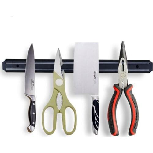 Multiple Sizes Magnetic Knife Holder Wall Mount Black ABS Metal For Placstic Block Magnet Holder English Russian Packagin