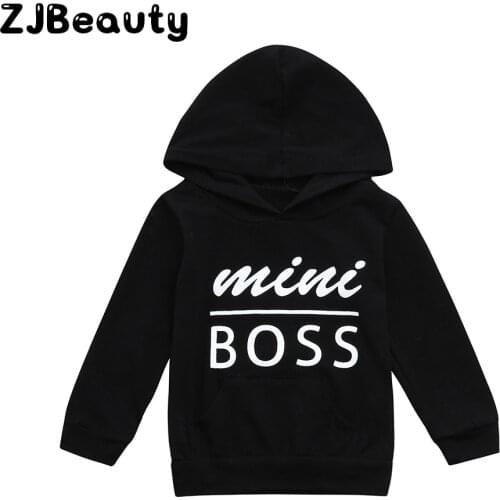 Fashion Toddler Kids Baby Boys Clothes Hooded Sweatshirts Infant Letter Blouse Long Sleeve Children Hoodies Pullover Tops#p4