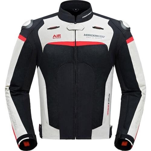 HEROBIKER Motorcycle Jacket Breathable Chaqueta Moto Protective Gear Men Moto Motocross Off-Road Racing Jacket Motorbike Jacket