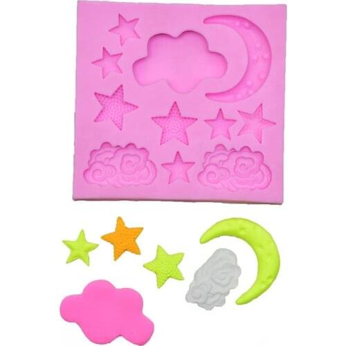 Cartoon Moon Stars Clouds Shape Silicone Mold Cake Mold for Baking Chocolate Mold Kitchen Baking Cake Tool Decoration Tool