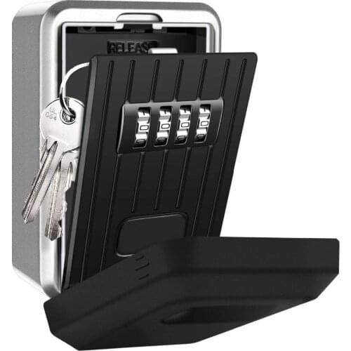 Wall Mounted Key Storage Organizer Boxes with 4 Digit Combination Lock Spare alloy house cards Key Box Metal Secret Safety Box