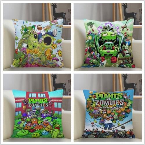 Musife-Plant-Vs -Zombie-Pillowcase Custom Square Pillow Cover Case Zipper Pillowcase 35*35,40*40,45*45cm Drop Shipping