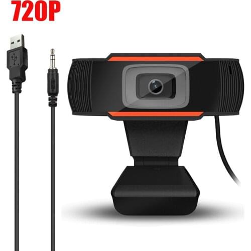 Brand new webcam 720P HD PC camera with external 3.5mm jack microphone for Skype for Android TV PC camera USB webcam