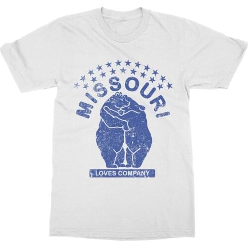 2019 New MenS Missouri 'Loves Company' T-Shirt USA United States of America Patriot Capital Tee Shirt