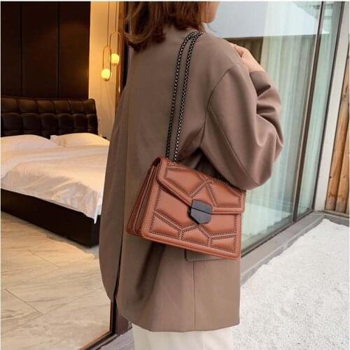 2021 New Retro Small Square Bag Women Texture Foreign Style Chain Bag Korean Fashion Versatile One Shoulder Messenger Bag Hot
