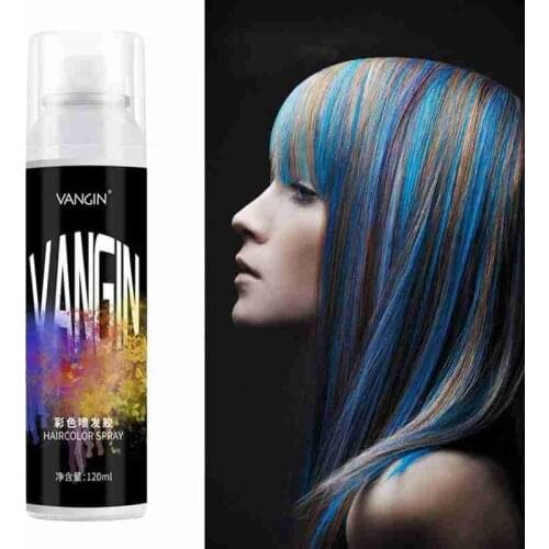 120ml Disposable Hair Dye Spray Dye Cream Washable Hair Styling Hair Thickening Hair Mist For Man Women Hair Coloring Spray