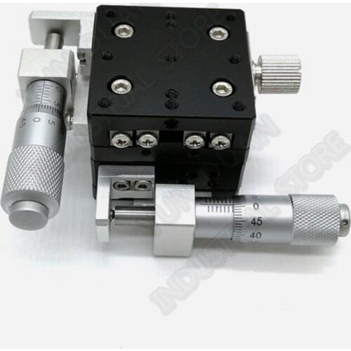 XY Axis 40*40mm Trimming Station Manual Displacement Platform Cross Roller Guide Way Linear Stage Sliding Table LY40-L