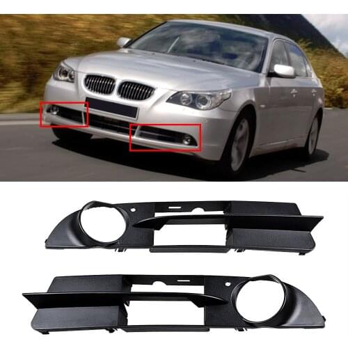 A Pair Front Bumper Fog Light Lamp Grille Grill Fog Light Cover For BMW E60 E61 5 Series 525i 530i 530xi 535i 550i