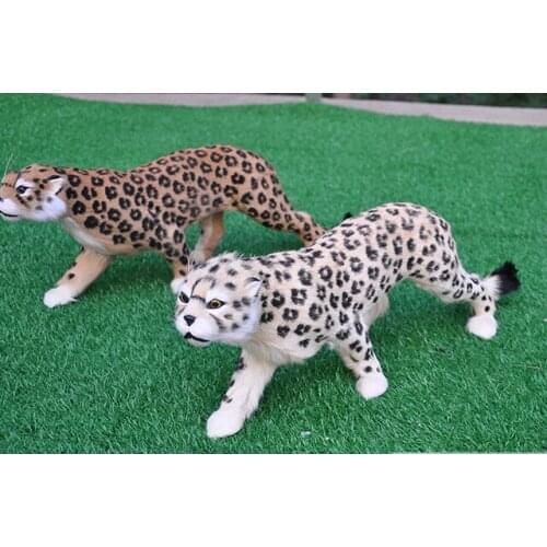 Real life toy leopard hard model plastic& furs 53x20x13cm leopard model handicraft,home Decoration toy Xmas gift b3025