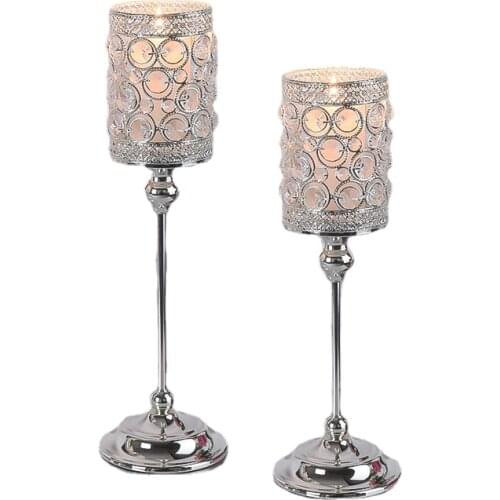 Romantic Crystal Candle Holder Nordic Glass Dinner Modern Wedding Table Candle Holder Decoracion Hogar Decoration Home BS60CH
