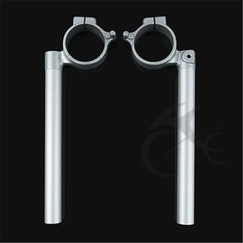 Silver Handle Bar Clip On Clipon Bars For Suzuki 2006-2010 GSXR600/750 07 08 09 Motorcycle Accessories
