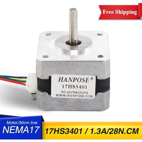 1PCS 17HS3401 for 3D printer Nema17 Stepper Motor 42 motor 42x34 mm motor 42BYGH 4-lead CNC