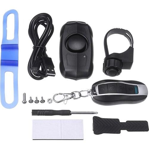 Bike Anti Lost Reminder Anti-theft Alarm Bicycle E-Bike Horn Wireless Remote Control Vibration Alarm Siren Cycling Accessories