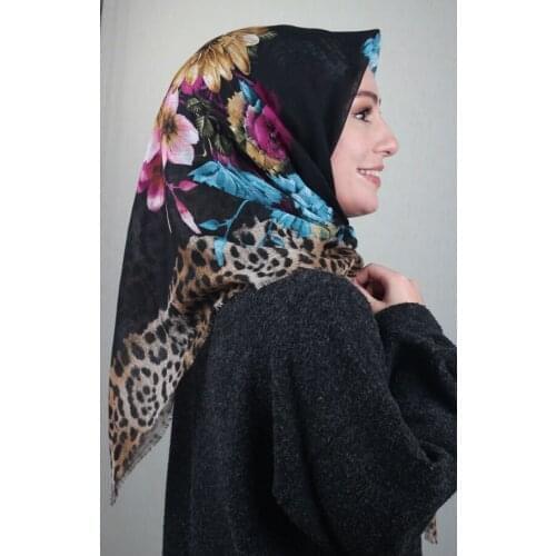 VERTU PATTERNED LINEN FLAMLI SCARF-DESEN-29-RENK-03