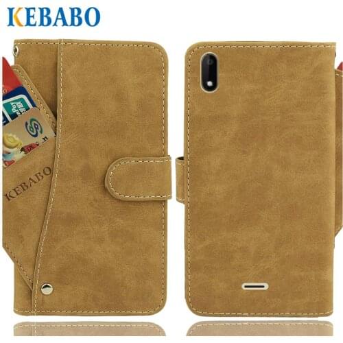 Vintage Leather Wallet Wiko Y50 Case 5" Flip Luxury Card Slots Cover Magnet Stand Phone Protective Bags