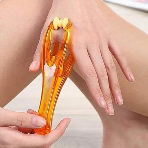 1Pcs 2 Rollers Hand Finger Massager Dual Roller Joint Relaxing Beauty Nail Plastic Massage Tool New