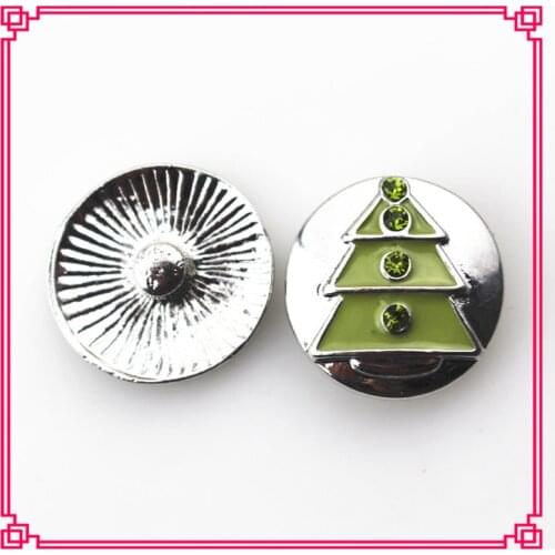 10pcs/lot Christmas tree Snap Buttons Diy 18 mm Snap Jewelry Pendants Bracelet&Bangles Snaps Necklace Charms