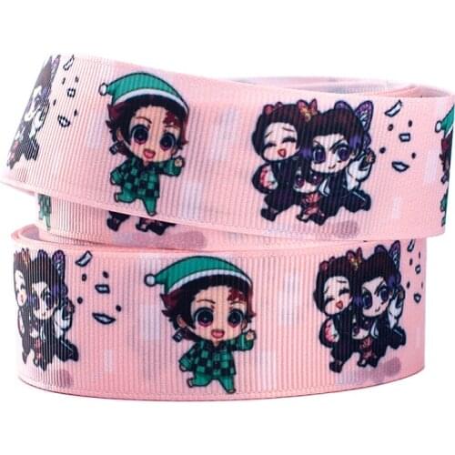 10yards different sizes New Japanese caricature pattern printed grosgrain ribbon