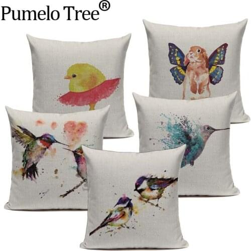 2019 New Home Decoration Nordic Pillowcases Decorative Bird Cartoon Animal Pillow Case Stylish Square Cushions Home Decor