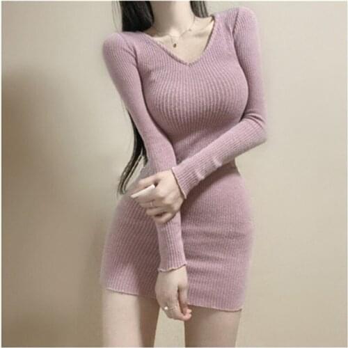 2020 New Sling Low-Cut Lace Stitching Slim Fashion Bag Hip Womens Party Mini Dress