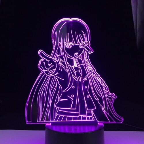 Danganronpa 3D Lamp Led Night Light Kyoko Kirigiri Lamp for Room Decor Kids Child Gift Danganronpa Acrylic Table