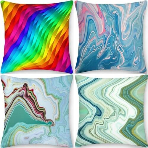 3D Marbling Pillow Cases Polyester Cushion Cover Sofa Chair Home Decor Trow Pillow Cover Bedroom Decoration