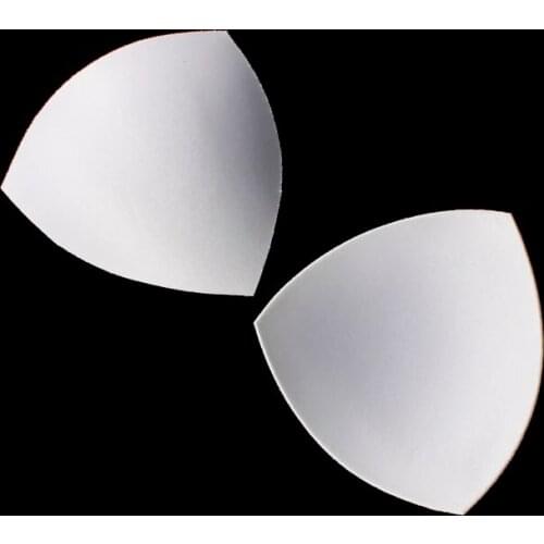 50pair White Triangel Bra Cup Pads Sponge Foam Bra Breast Enhancer For Bikini Yoga Padding Insert Bra Accessories WB126