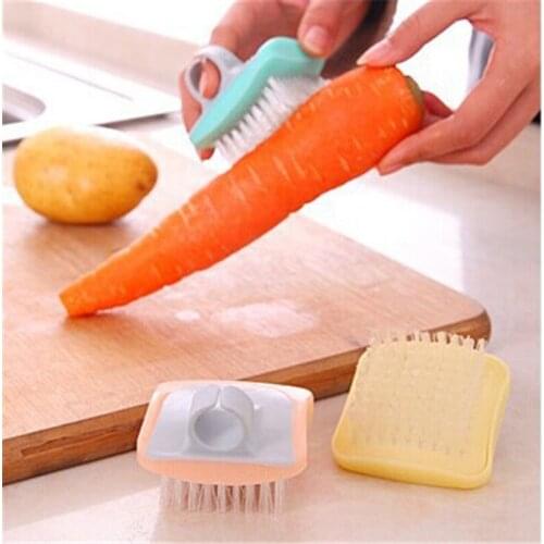 50pcs Plastic Cleaning Brush Vegetable Fruit Food Brush Potato Peeler Kitchen Cleaning Brush Household Tools Wholesale